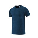 Tシャツ メンズ 男性用 スポーツ カジュアル 半袖 丸首 トップス 運動着 普段使い 部屋着 ポリエステル ブラック ホワイト 薄荷緑 墨蘭 炭灰