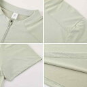 Tシャツ メンズ 男性用 半袖 スポーツウェア 立襟 ハーフジップ 接触冷感 吸湿速乾 普段使い ルームウェア トレーニング ランニングウェア 黒 ブラック グ...