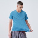 Tシャツ メンズ 男性用 接触冷感 吸湿速乾 スポーツウェア ランニング トレーニング 半袖 トップス 運動着 ポリエステル 無地 天ブルー オレンジ 草緑 ラ...