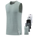 タンクトップ メンズ 男性用 スポーツウェア ノースリーブ Tシャツ 速乾性 無地 トレーニング ウェア 白 グレー 緑 黒 接触冷感 伸縮性(x2)