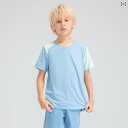 Tシャツ キッズ 男の子 スポーツウェア 半袖 薄手 軽量 通気性 ランニング トレーニング トップス 配色 春夏 秋冬 普段使い 部屋着 運動着