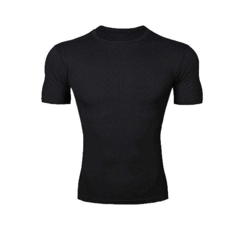 Rakuten - Tシャツ メンズ 男性用 トレーニングウェア 高弾性 薄手 通気性 速乾性 スポーツウェア インナー 伸縮性 ポリエステル 春夏