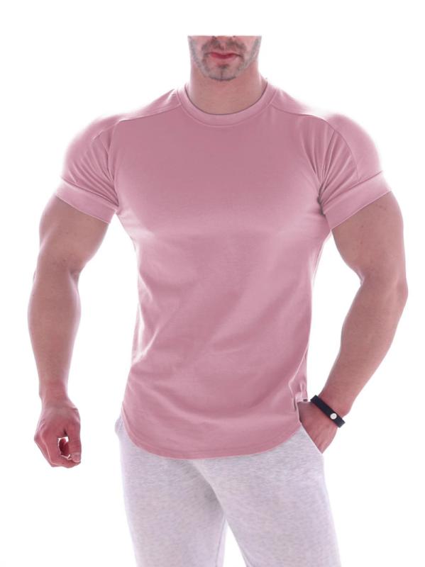 Tシャツ メンズ 男性用 夏 スポーツウェア 吸湿速乾 Tシャツ ランニング トレーニング 丸首 半袖 タイト モダール 白 黒