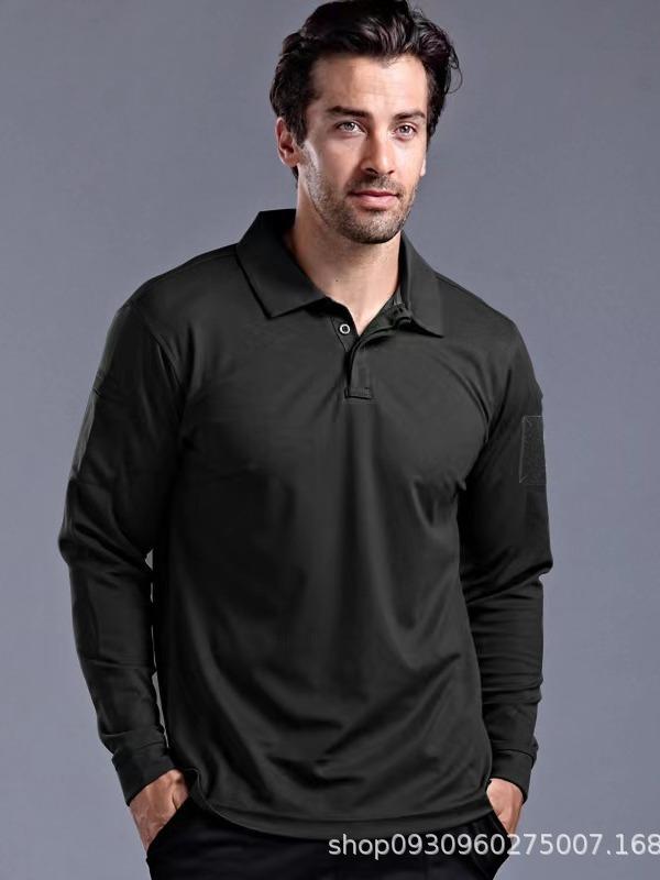 Tシャツ メンズ 男性用 迷彩柄 長袖 速乾 スポーツウェア アウトドア ワークウェア トップス 伸縮性 ポリエステル ブラック グレー カーキ グリーン(x2)