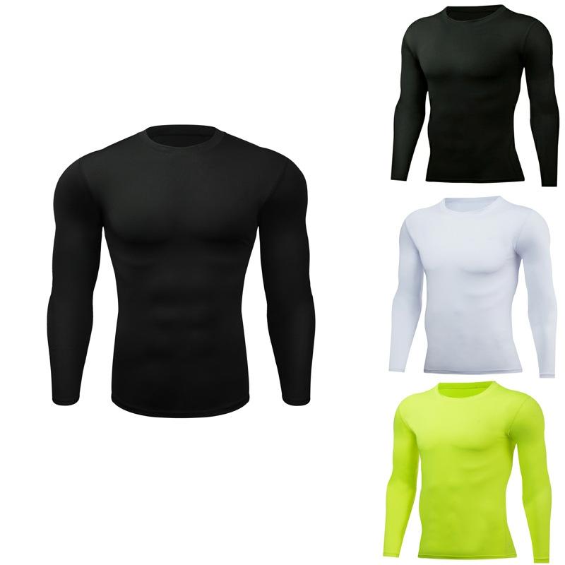 Tシャツ メンズ 男性用 長袖 速乾 高弾性 スポーツウェア ランニング フィットネス トレーニング アウトドア 接触冷感 ポリエステル 無地 春夏秋冬