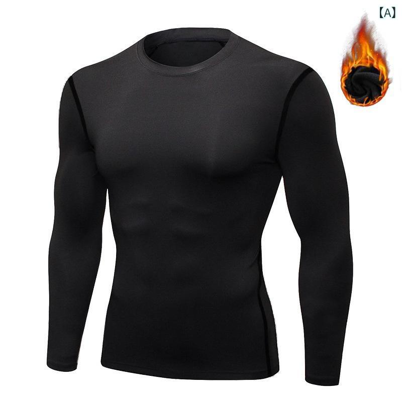 スポーツウェア 男性用 秋冬用 タイツ 上下セット 裏起毛 伸縮性 保温性 吸汗速乾 トレーニングウェア ランニング ジョギング ブラック グレー ポリエステル(3)