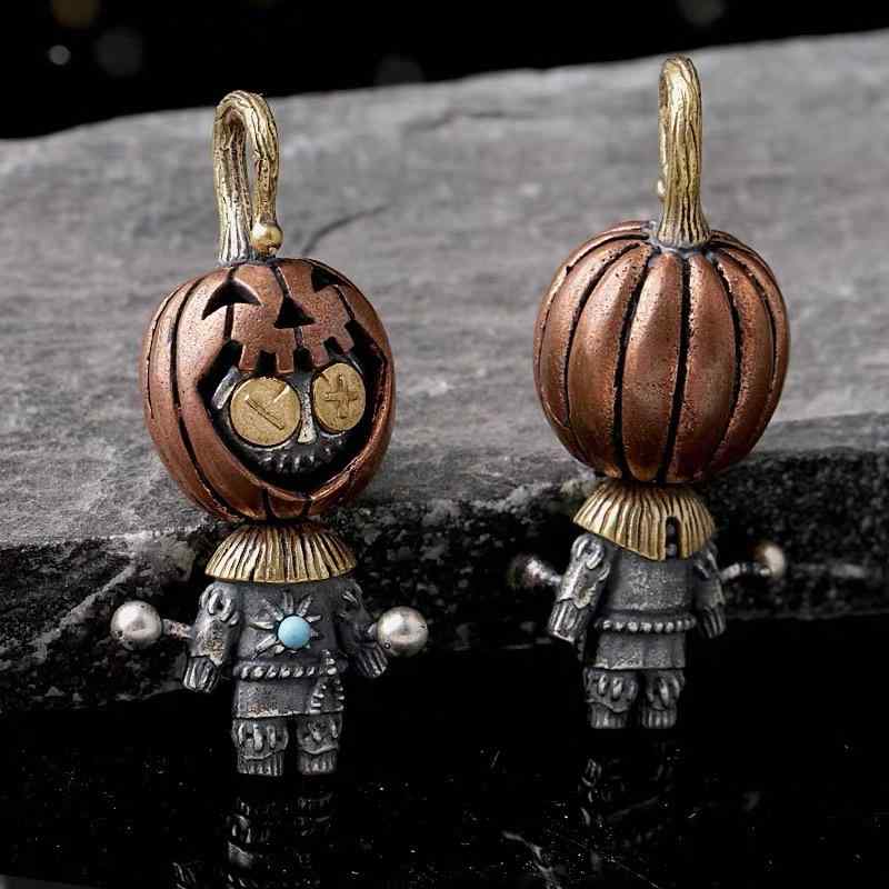 Other - ネックレス レディース ハロウィン 南瓜 娃娃 ペンダント シルバーアクセサリー パンク バッグチャーム レトロ 文芸復古