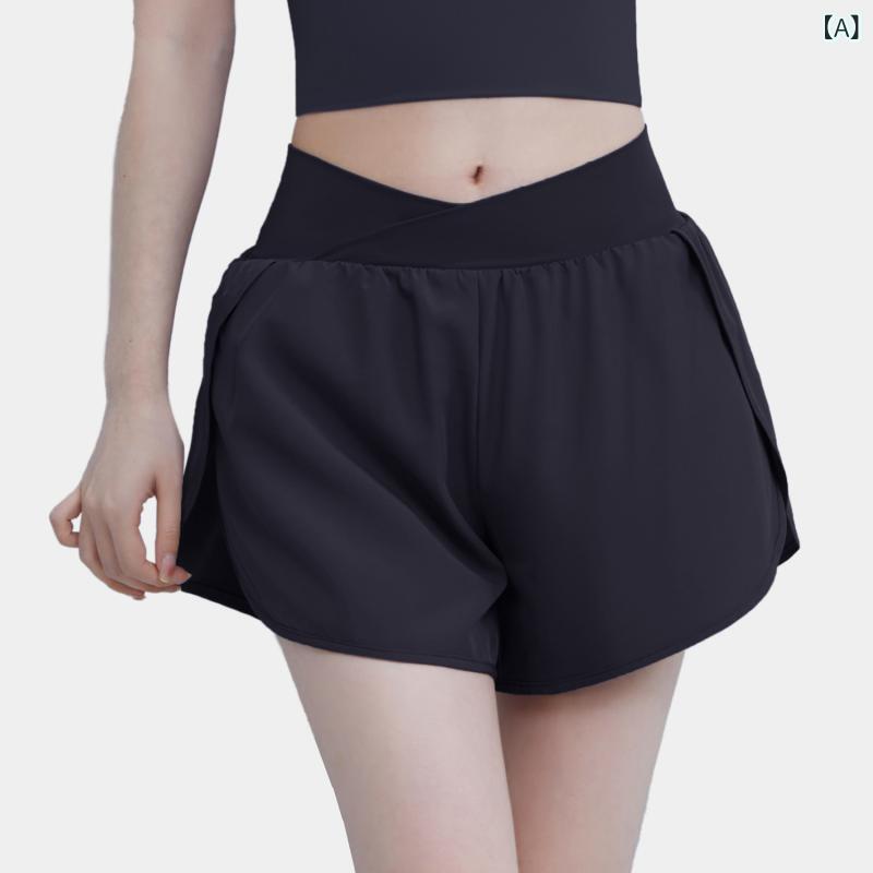 LINEAR shopのショートパンツ レディース スポーツ 高腰 ヨガ 跑步 短パン ルームウェア 接触冷感 吸湿速乾 伸縮性 宽松 部屋着 トレーニング ジム 春夏 ブラック グレー パープル｜アングル2