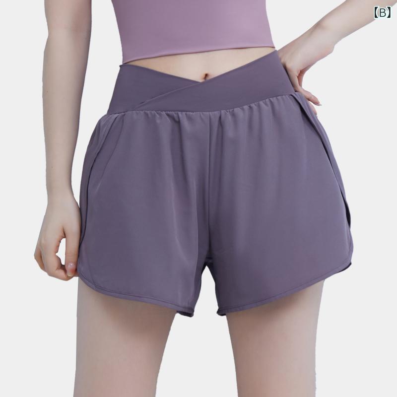 LINEAR shopのショートパンツ レディース スポーツ 高腰 ヨガ 跑步 短パン ルームウェア 接触冷感 吸湿速乾 伸縮性 宽松 部屋着 トレーニング ジム 春夏 ブラック グレー パープル｜アングル3