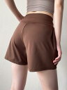 ショートパンツ レディース 高腰 吸湿速乾 ハーフパンツ スポーツウェア ランニング ウェア ヨガパンツ 伸縮性 ストレッチ 春夏 ブラック ブラウン ピンク系