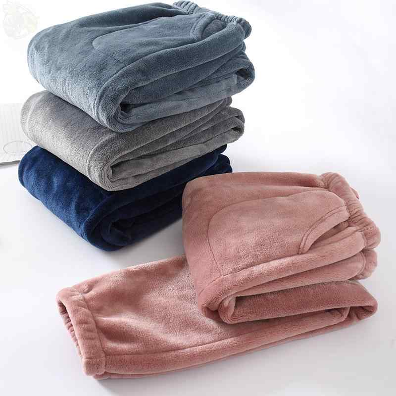 パジャマ レディース メンズ 厚手 サンゴフリース 暖かい ズボン 秋冬 ルームウェア ゆったり 大きいサイズ 裾絞り グレー 紺色 黒 あったか リラックスパンツ