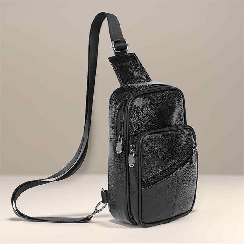 ボディバッグ メンズ 男性用 軽量 牛革 レザー 斜め掛け 鞄 カバン 耐摩耗 ブラック ブラウン コーヒー色 カジュアル 旅行 アウトドア ..