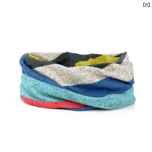 ネックウォーマー 男性用 ニット帽 ビーニー 秋冬 防寒 伸縮性 普段使い スヌード 拼接 暗灰藍 无忧藍 风情藍