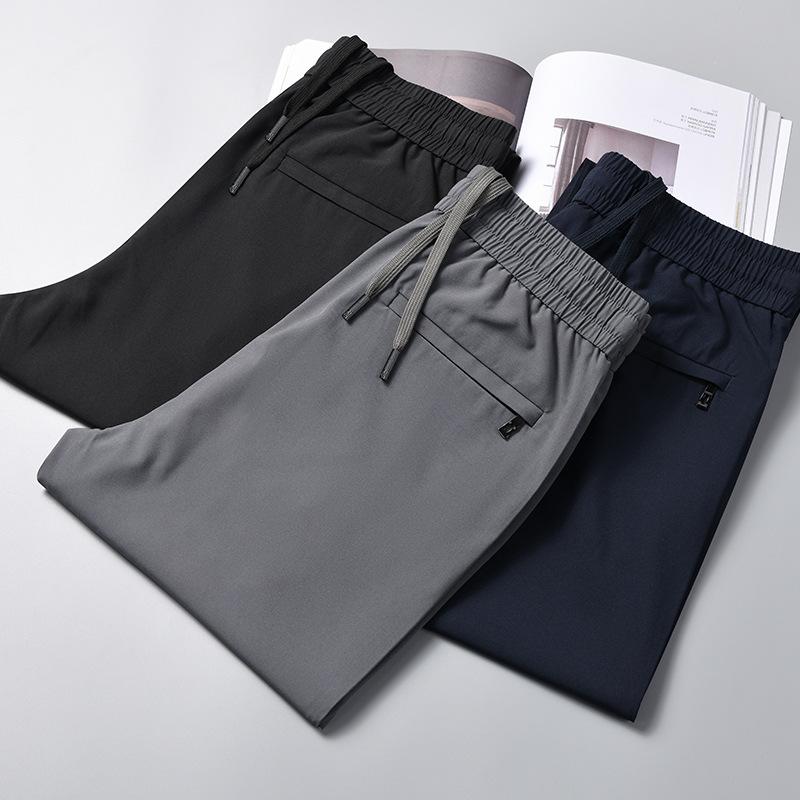 パンツ メンズ テーパードパンツ スラックス 男性用 カジュアルパンツ イージーパンツ ストレッチ 伸縮性 ポリエステル ネイビー ブラック グレー 春秋