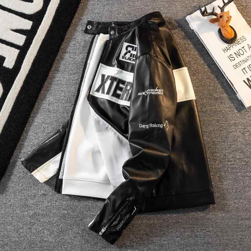 ジャケット 男性用 レザージャケット MA-1 スタジアムジャンパー ブルゾン 春秋 ポリエステル ブラック