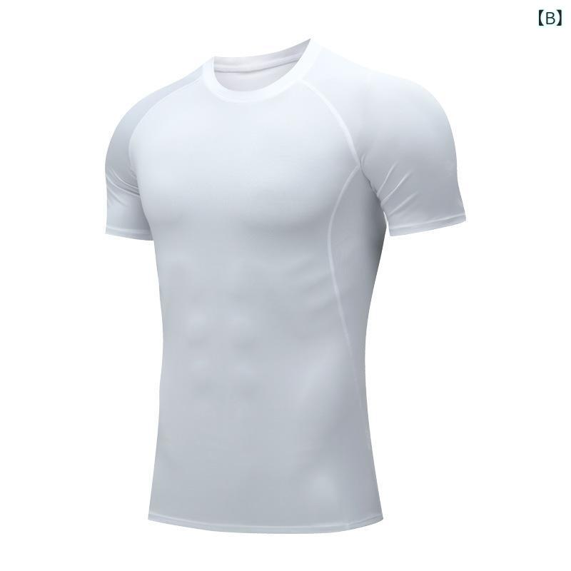 Tシャツ メンズ 男性用 高弾性 スポーツウェア 半袖 吸湿速乾 トレーニングウェア ...