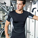 Tシャツ メンズ 男性用 スポーツウェア コンプレッションウェア 半袖 バスケットボール サッカー トレーニングウェア 接触冷感 吸湿速乾