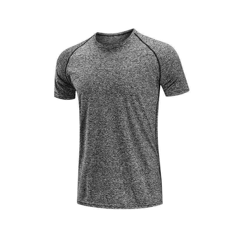 Other - Tシャツ メンズ 男性用 スポーツウェア 吸湿速乾 トレーニングウェア 薄手 無地 半袖 丸首 グレー