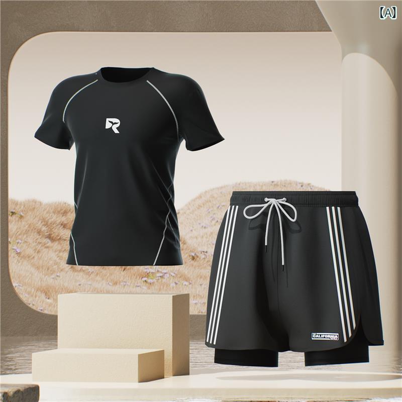 メンズ 水着 フル セット 2025年 新型 ボーイズ 大人 水泳 パンツ 帽 ゴーグル 3点.カラフルカラーオシャレ