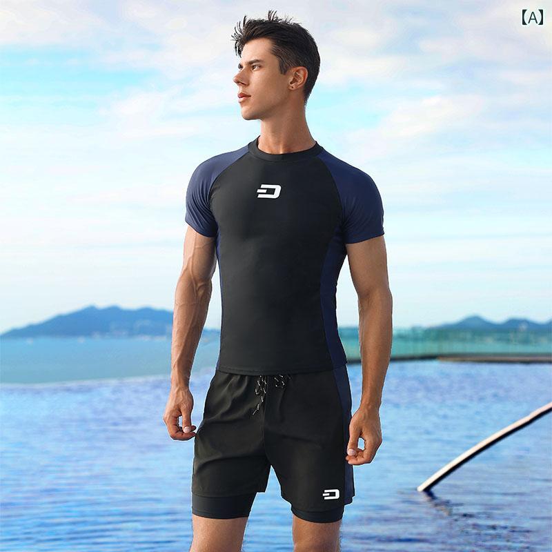 速乾性 プロ 仕様 メンズ 水着 スーツ 恥ずかしくない 大きいサイズ ゆったり 二重層 パンツ 水泳用.オシャレシンプルスタイル