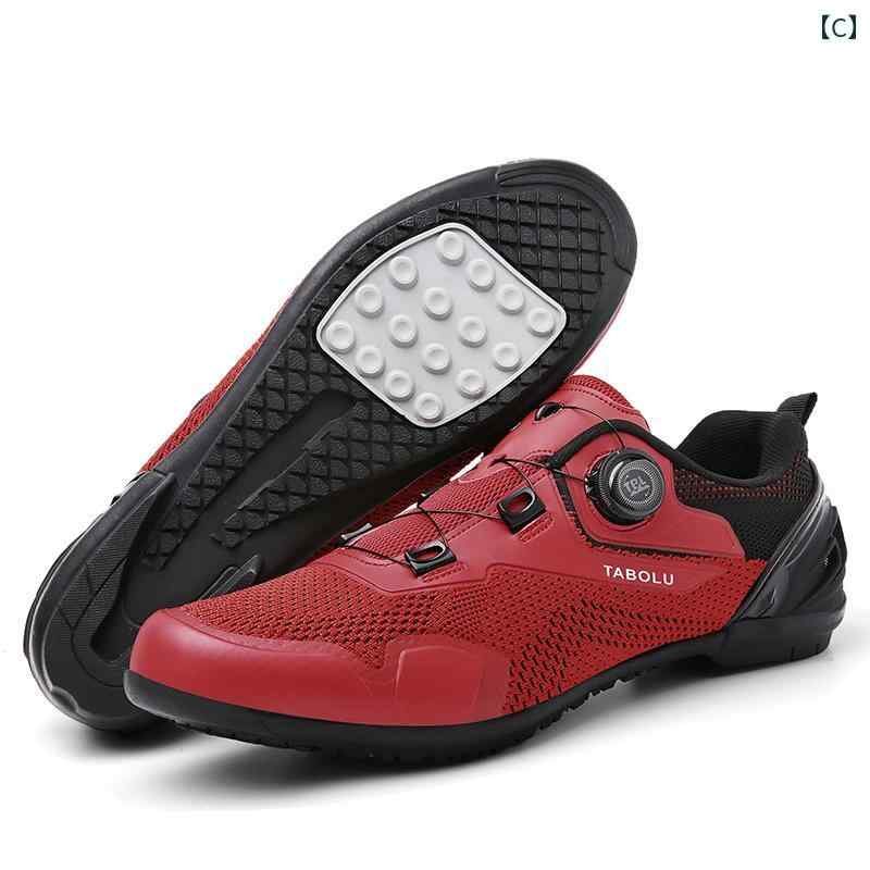 ロード サイクリング シューズ 軽量 通気性 マウンテンバイク セルフ ロック ゴム ノンロック カード.カラフルカラーオシャレ