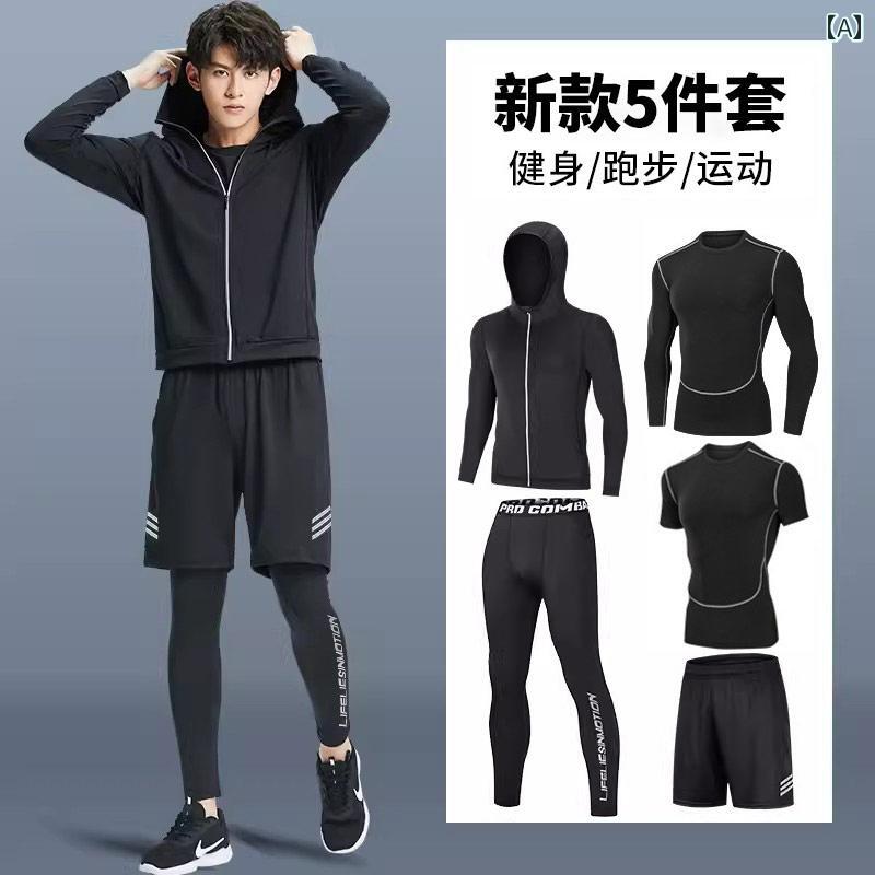 ランニング スポーツウェア スーツ メンズ 秋冬 フィットネスウェア 速乾性 服 朝 ジョギング アウトドア サイクリング トレーニング ジャケット