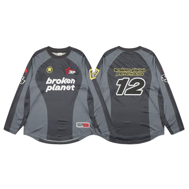 Tシャツ メンズ 男性用 ベースボールシャツ風 ゆったり 長袖 丸首 グレー カットソー トップス 春夏 綿