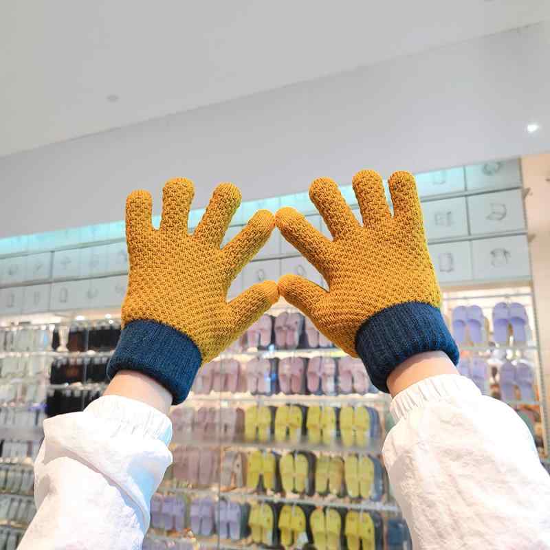 手袋 レディース メンズ 手袋 秋冬 防寒 保温 無地 スマートフォン対応 裏起毛 厚手 学生 自転車 バイク(x2)