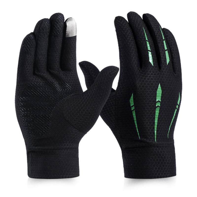 手袋 男性用 薄手 サイクルグローブ ポリエステル 通気性 滑り止め スマホ対応 自転車 ドライブ 運転 日焼け防止 春夏 赤 緑(x2)