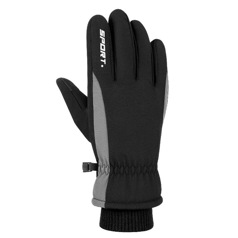 手袋 男性用 女性用 バイク スキー グローブ 裏起毛 厚手 暖かい タッチパネル対応 防寒 防風 滑り止め 運転 自転車 冬(x2)