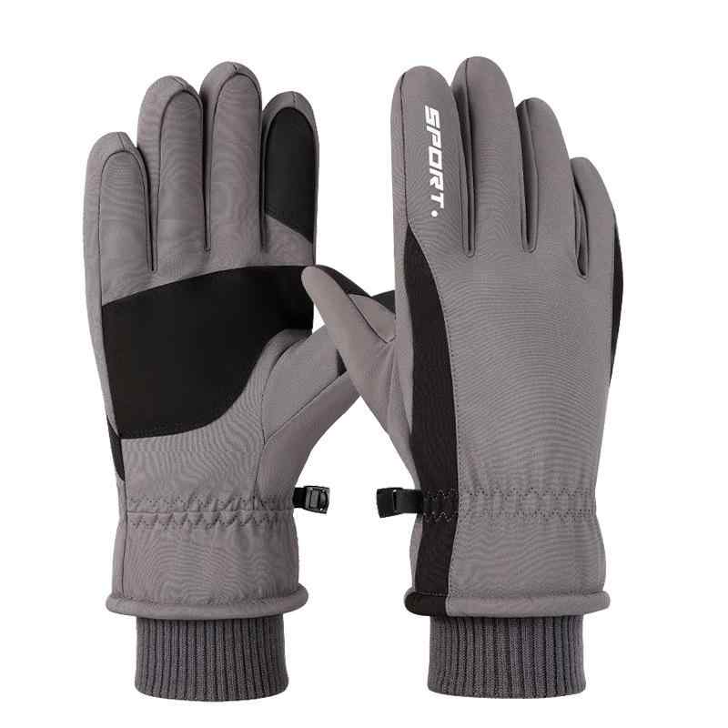 手袋 男性用 女性用 バイク スキー グローブ 裏起毛 厚手 暖かい タッチパネル対応 防寒 防風 滑り止め 運転 自転車 冬(x2)