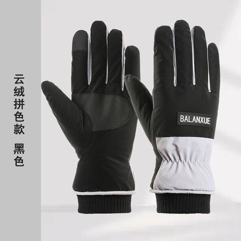 手袋 レディース 防寒 グローブ 冬用 暖かい 裏起毛 防水 防風 滑り止め スマホ対応 自転車 バイク 運転 スポーツ アウトドア ピンク グレー パープル ブラック ブルー(4)