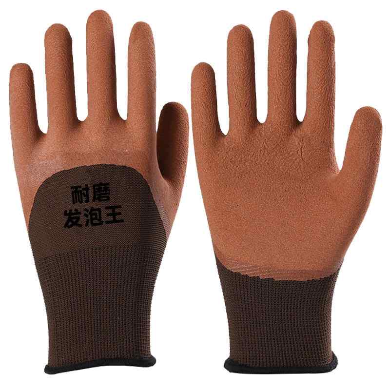 手袋 男性用 作業用手袋 耐摩耗性 発泡素材 通気性 滑り止め 浸漬コーティング グリップ 作業 ワークグ..