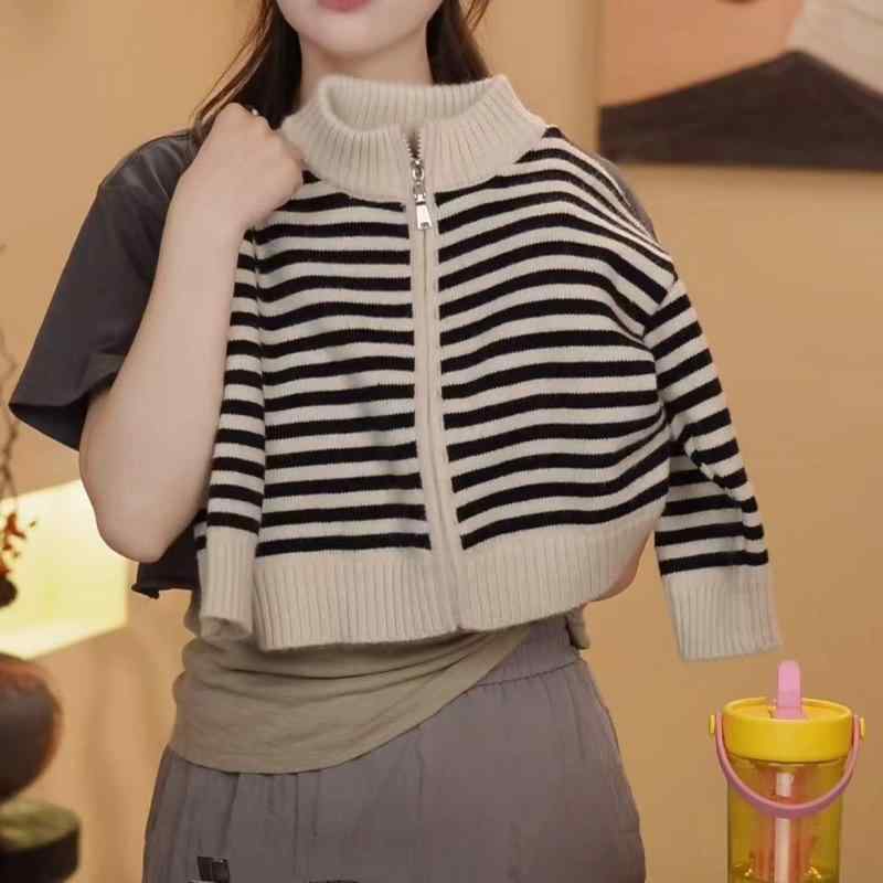 ニット・セーター キッズ 男の子 ニット カーディガン ボーイズ 子供服 トップス 長袖 綿 春秋冬 ストライプ 配色 90 100 110 120 130 140