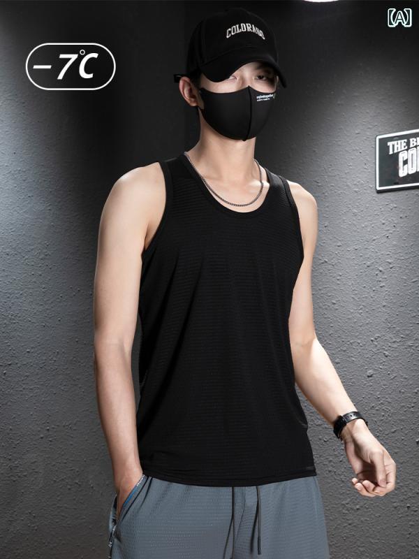 夏用 ベスト メンズ 大きいサイズ 薄手 アウター フィットネス スポーツ ゆったり 速乾 涼しい クール ..