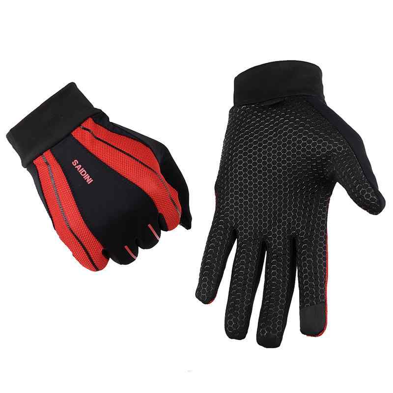 手袋 メンズ レディース スポーツ用手袋 メッシュ 通気性 滑り止め タッチパネル対応 アウトドア サイクル 春夏 紫外線対策 男性用 女性用 ポリエステル 黒 赤 グレー 青