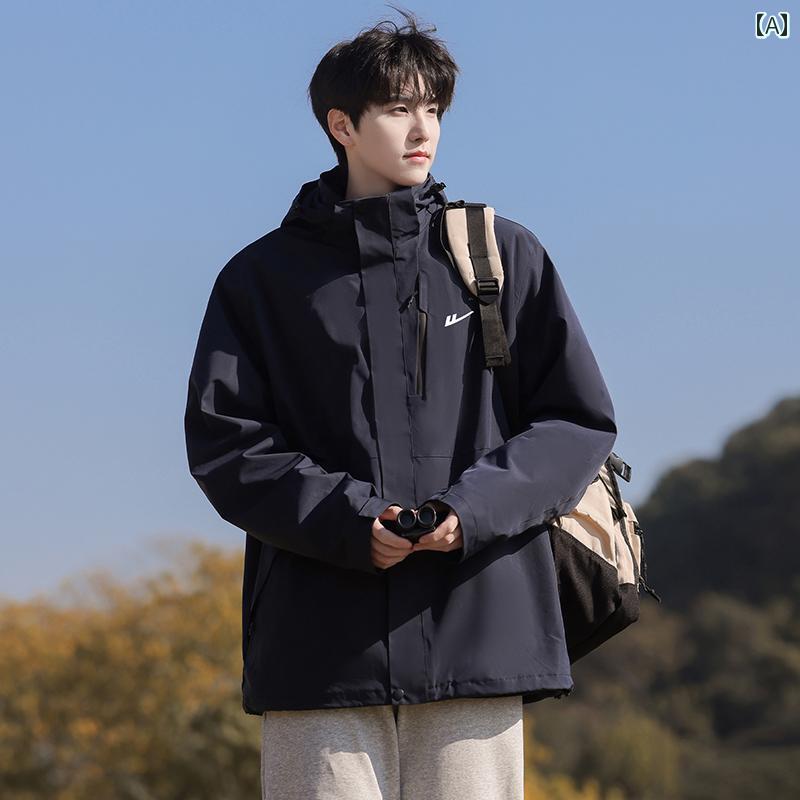 アメリカン ストリート 防水 ジャケット メンズ 春秋 ゆったり カジュアル トップスカラフルカラーオシ..