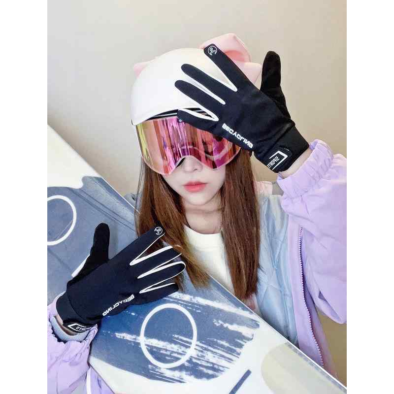 手袋 レディース 男性用 防寒 グローブ 液状シリコン 滑り止め 衝撃吸収 裏起毛 保温 秋冬 ピンク ホワイト グレー ブラック