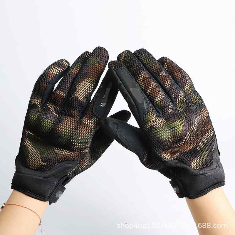 手袋 男性用 アウトドア バイク グローブ ナイロン製 メッシュ 快適 サイクル レース 薄手 赤 青 黒 カモフラージュ M L XL