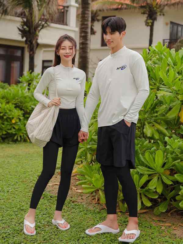 水着 レディース ラッシュガード 韓国 長袖 セパレート スイムウェア 体型カバー スリムフィット 速乾性 ナイロン 潜水 サーフィン 海水浴 プール 男性用 水着 メンズ 3点セット 5点セット 春夏