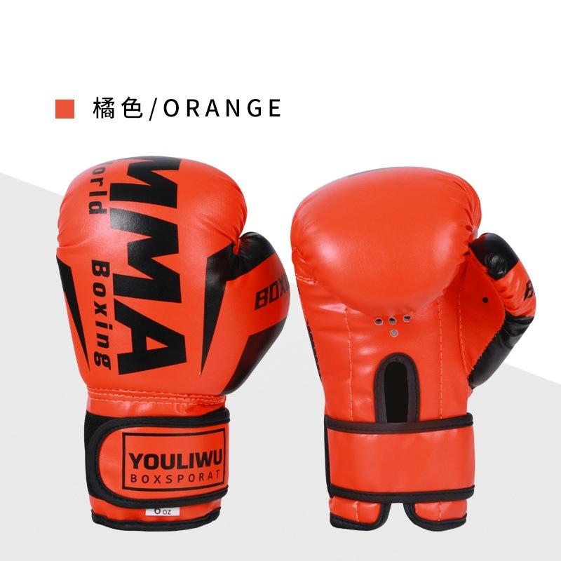 ボクシング グローブ キッズ 子供用 男性用 女性用 トレーニング 散打 格闘技 黒 金 白 赤 青 オレンジ..