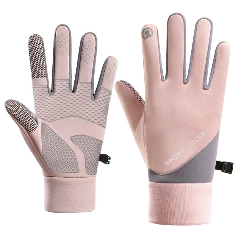 Other Apparel - 手袋 秋冬 防寒 手袋 レディース メンズ アウトドア スポーツ バイク グローブ 防風 撥水 タッチパネル 黒 ブラック グレー ピンク(x2)