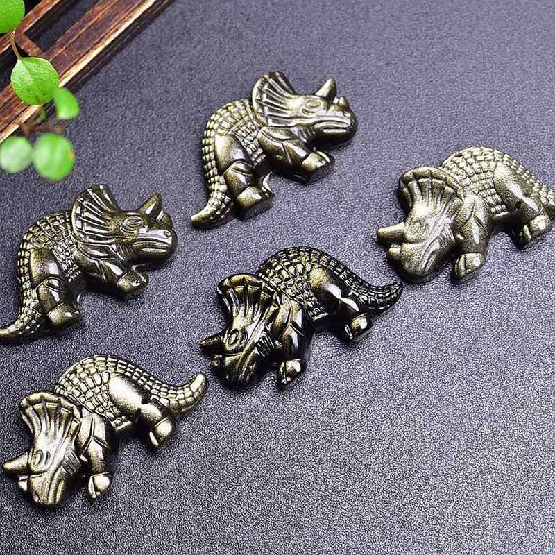 ネックレス メンズ レディース 金曜石 トリケラトプス ペンダントトップ 40mm 25mm 再生繊維 ビーズチェーン付き 男女兼用 お守り ラッキーアイテム