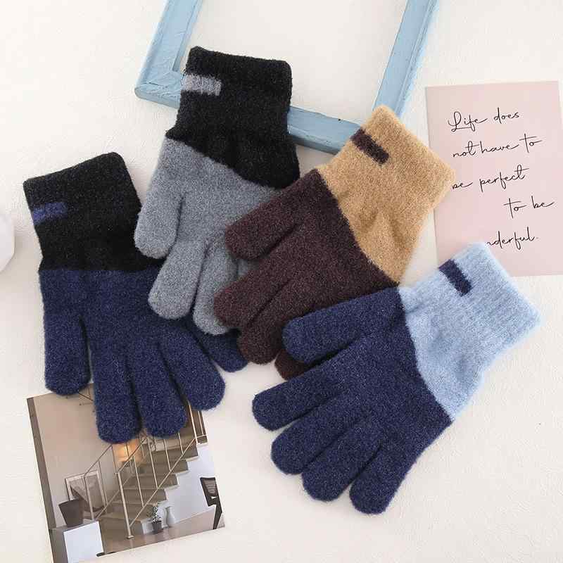 手袋 男性用 防寒手袋 グローブ 秋冬 保温性 暖か タッチパネル対応 指あり 手袋 配色 普段使い