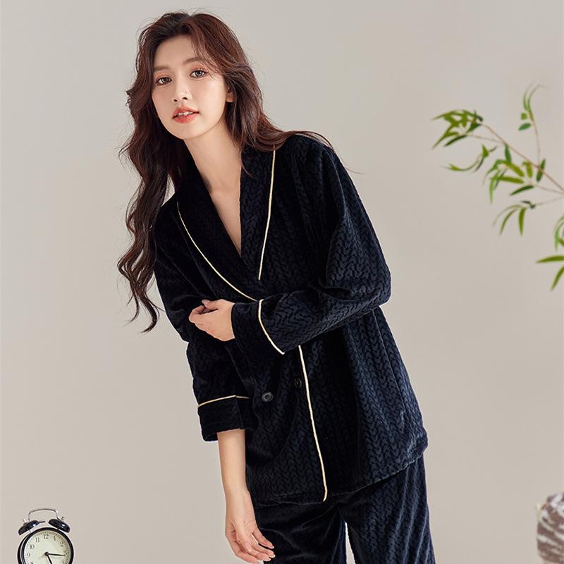 パジャマ レディース メンズ 冬 上下セット あったか 厚手 フリース 襟付き 夫婦 ペアルック ルームウ..