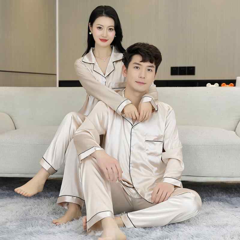 パジャマ レディース メンズ 春秋 接触冷感 長袖 長ズボン ルームウェア 上下セット 薄手 部屋着 寝間着 リラックスウェア 再生繊維 涼しい 快適 ホワイト ブラック ネイビー レッド