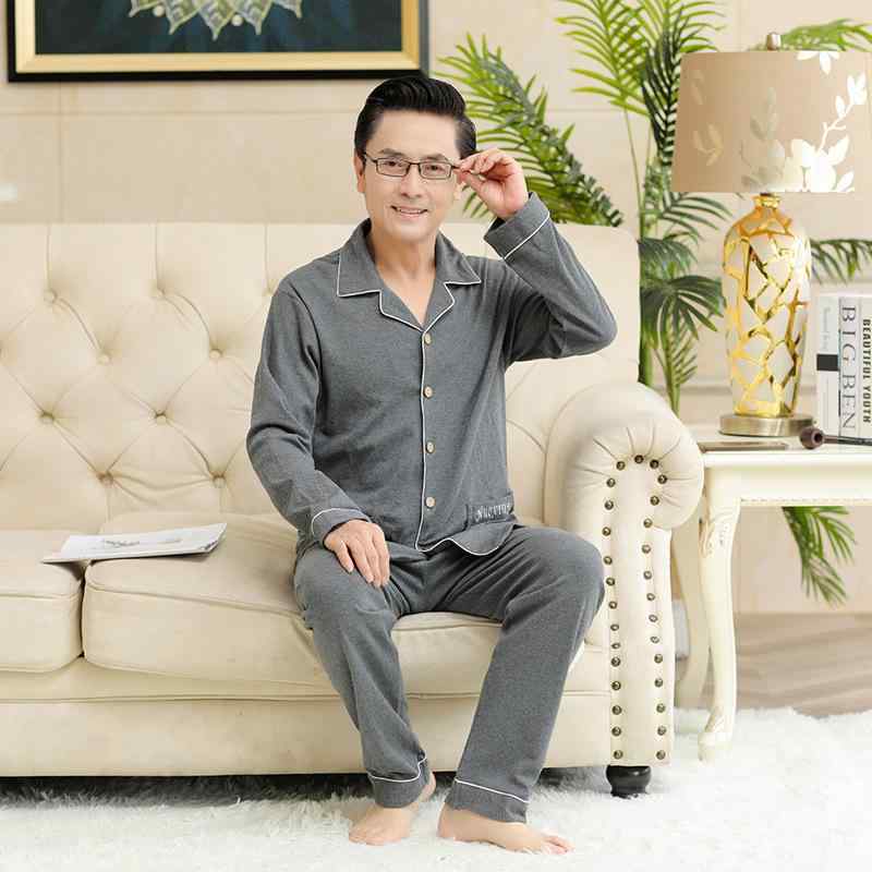 パジャマ メンズ 男性用 綿 長袖 長ズボン 前開き 襟付き シニア 部屋着 寝間着 ルームウェア 春秋冬 parent 快適 睡眠 リラックス ゆ..