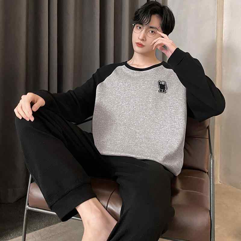 パジャマ メンズ 男性用 長袖 綿 春秋 上下セット ホームウェア 部屋着 ルームウェア 丸首 通気性 快適 普段使い アウトドア 豪華感・カテゴリ: 睡衣・素材: 綿・スタイル: プルオーバー・厚さ: 中程度・ネックライン: ラウンドネック・袖丈: 長袖・パンツ丈: フルレングス・機能: リラックス.通気性.睡眠.バス.ホーム.快適.外出可能・対象者: ・対象シーン: アウトドア.ホーム・カラー: B2133, B2132, B2134, H7602, H7605, H7608, H7100, H7101, H7102, H7104, H7109, H7112, H7113, R8202, R8201, R8203, R8206・サイズ: XL, XXL, XXXL, L・生地の厚さ: 161-180g/平方メートル・主な素材の含有量: 30%-50%・スタイル: 豪華感