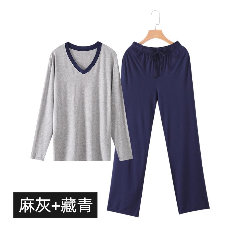 2個セットパジャマ メンズ 男性用 長袖 長ズボン 上下セット 薄手 Vネック リラックス 部屋着 ルームウェア 接触冷感 伸縮性 通気性 春夏 秋冬 ホワイト グレー ネイビー ブラック 大きいサイズ・カテゴリ: セットアップ・素材: モダール.粘纤95%・スタイル: プルオーバー・ネックライン: Vネック・袖丈: 長袖・パンツ丈: 長ズボン・機能: リラックス.通気性.睡眠.ストレッチ.ホームウェア.快適・対象: メンズ・適用場所: アウトドア.ホーム.ホテル.浴場・カラー: ホワイト+麻グレー, 麻グレー+ダークブルー, ダークグレー+ブラック, ダークグレー+ダークグレー・サイズ: L, XL, XXL, XXXL, XXXXL・厚さ: 薄手・生地の(181-200g/m²)・誤差範囲: 2-3cm・主な生地の情報を削除してください。→ 成分含有量: 80%-90%・カジュアル