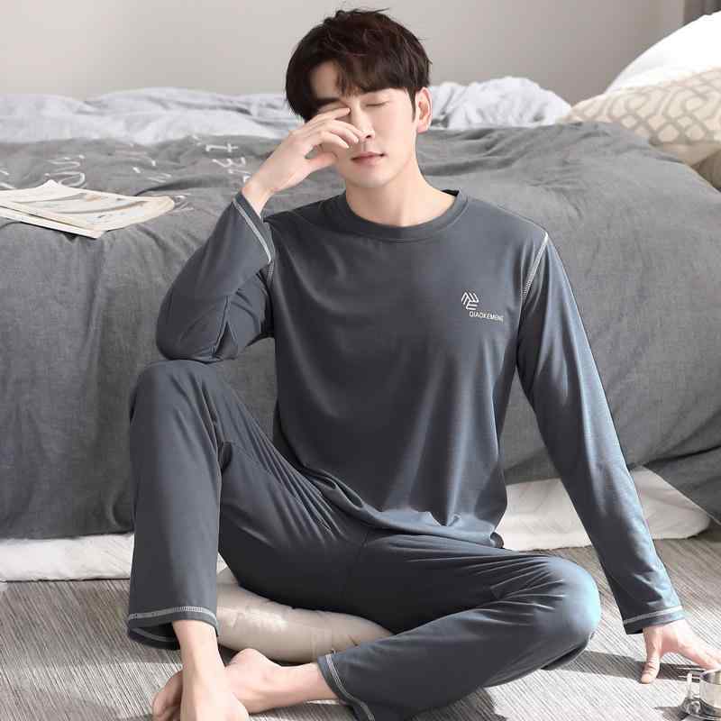 パジャマ メンズ 男性用 上下セット 長袖 長ズボン モダール 秋冬 ルームウェア 部屋着 寝間着 大きいサイズ ゆったり 快適 普段使い